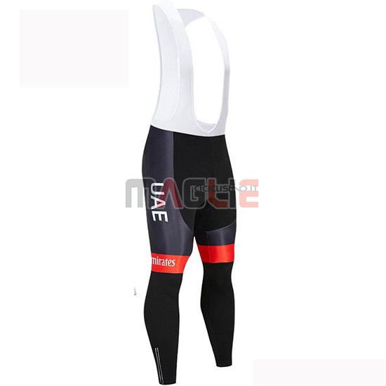 Maglia UCI Mondo Campione UAE Manica Lunga 2019 Bianco Rosso